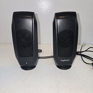 Logitech S-120 2.0 Desk Top Speakers Black***TESTED AND WORKING***
